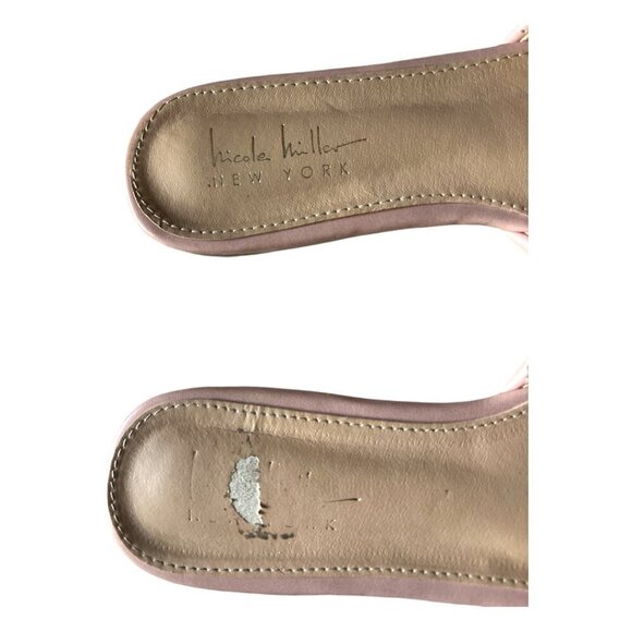 Nicole Miller Casual Slip On Quilted Slide Flats Tan Size 8.5 - Picture 5 of 6